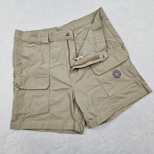 Boy Scouts‎ of America Cargo Shorts Mens 38 Khaki Tan Embroidered Patch Uniform